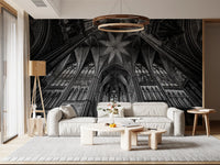 Gothic Vaults of the Cathedral Ceiling Wall Mural