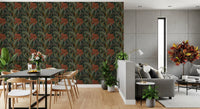 Midnight Garden Art Nouveau Bloom Wallpaper⁠
