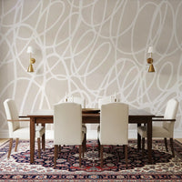 Abstract Swirl Line Art Wall Mural