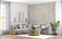 Abstract Swirl Line Art Wall Mural