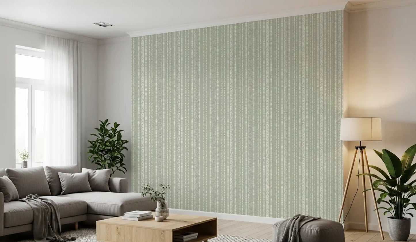 Organic Dashed Texture Sage Wallpaper⁠