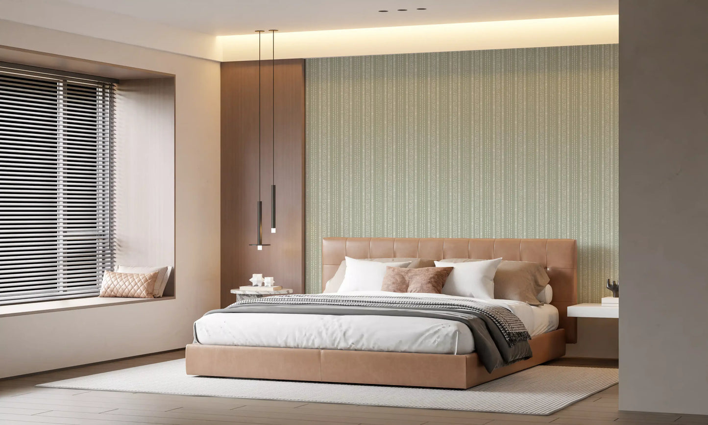 Organic Dashed Texture Sage Wallpaper⁠