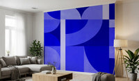 Mid-century blue Wall Mural