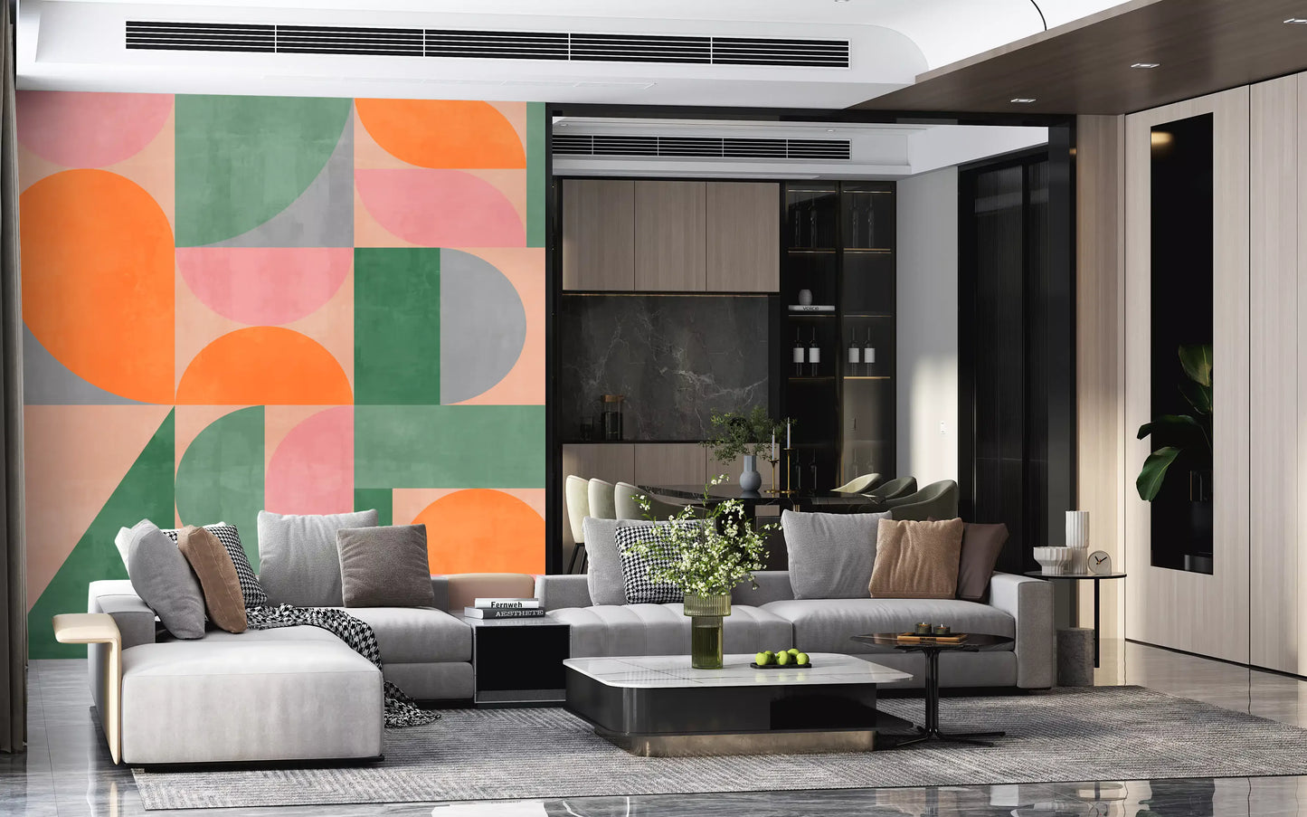 Arcos geométricos modernos Wall Mural