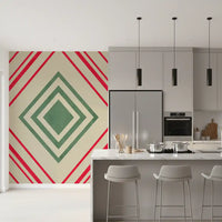 Linhas geométricas em forma de diamante Wall Mural