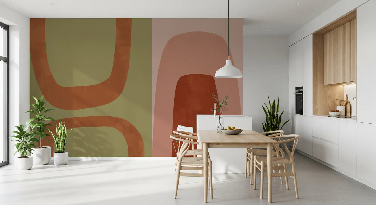 Arcos abstratos terrosos Wall Mural