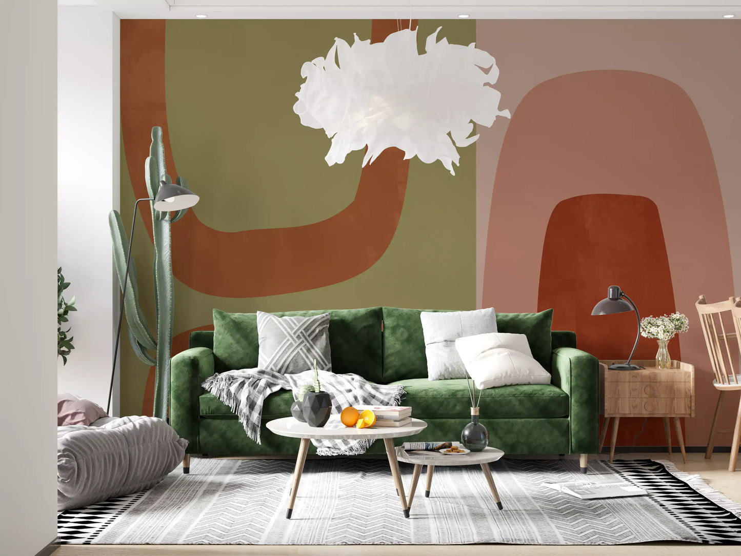 Arcos abstratos terrosos Wall Mural