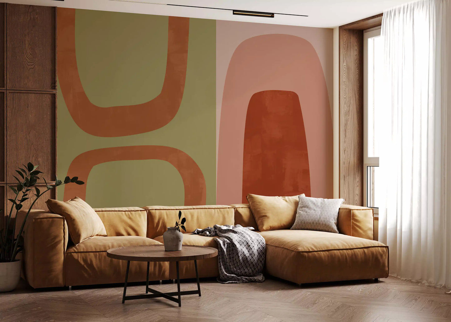 Arcos abstratos terrosos Wall Mural