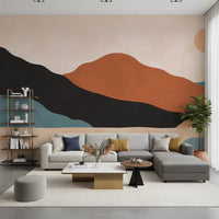 Minimalist Desert Mountain Vista Wall Mural