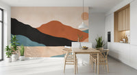 Minimalist Desert Mountain Vista Wall Mural