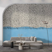 Dotted Horizon Coastal Accent Wall Mural