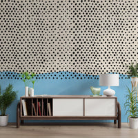 Dotted Horizon Coastal Accent Wall Mural