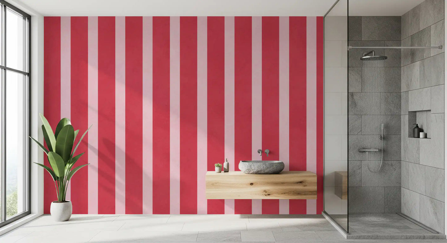 Candy Striped Vertical Texture Wall Mural