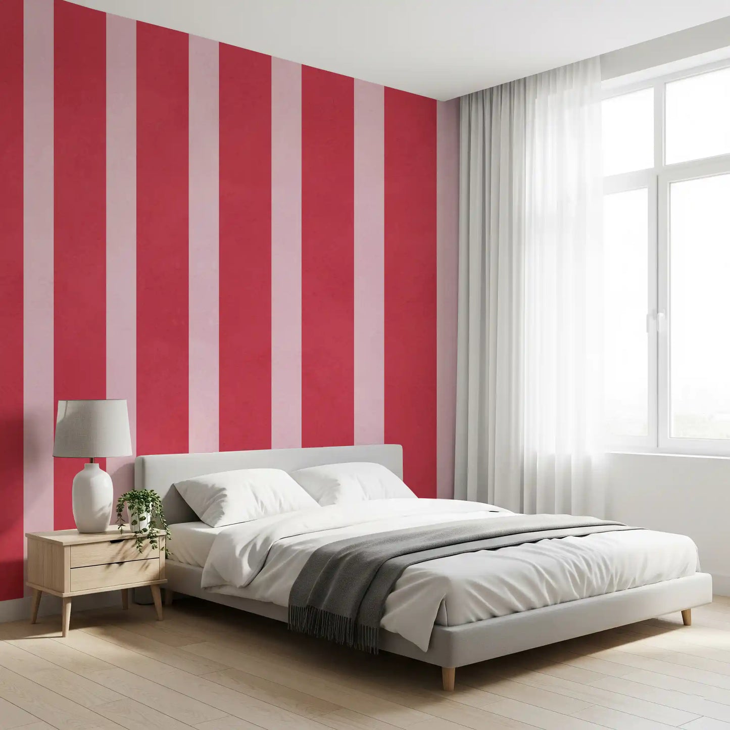 Candy Striped Vertical Texture Wall Mural