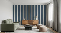Classic Navy Striped Pattern Wall Mural