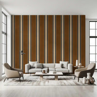 Classic Earth Tone Vertical Stripe Wall Mural
