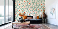 Retro Daisy Meadow Wall Mural