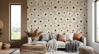 Retro Sage Daisy Meadow Wall Mural
