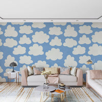Dreamy Sky Clouds Pattern Wall Mural