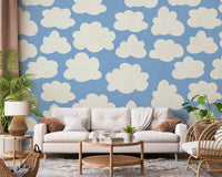 Dreamy Sky Clouds Pattern Wall Mural
