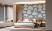 Dreamy Sky Clouds Pattern Wall Mural