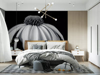 Monochrome Echinacea Bloom Wall Mural