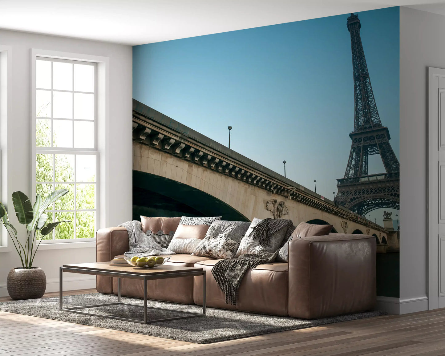 Parisian Riverside Landmark Wall Mural