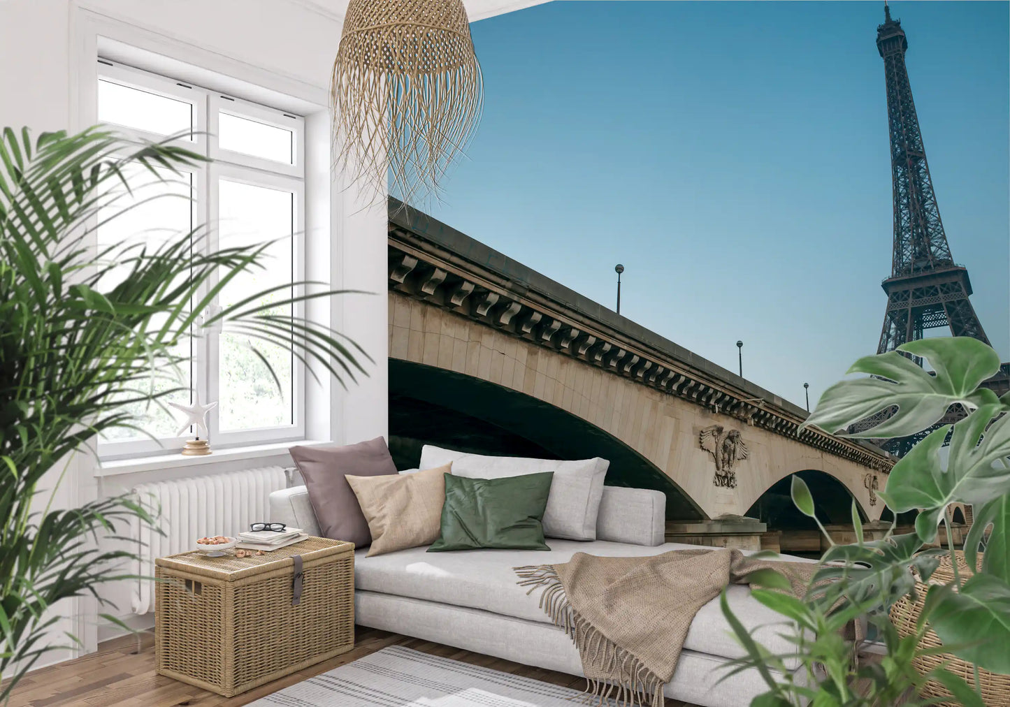 Parisian Riverside Landmark Wall Mural