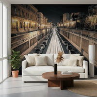 Nocturnal City Light Motion Wall Mural