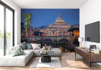 St. Peter’s Basilica Twilight Panorama Wall Mural