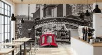 Crimson Canal Cruiser Wall Mural