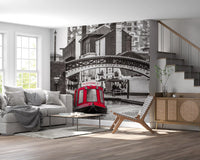 Crimson Canal Cruiser Wall Mural