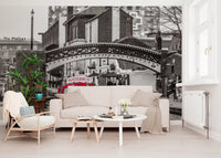 Crimson Canal Cruiser Wall Mural