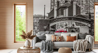 Crimson Canal Cruiser Wall Mural