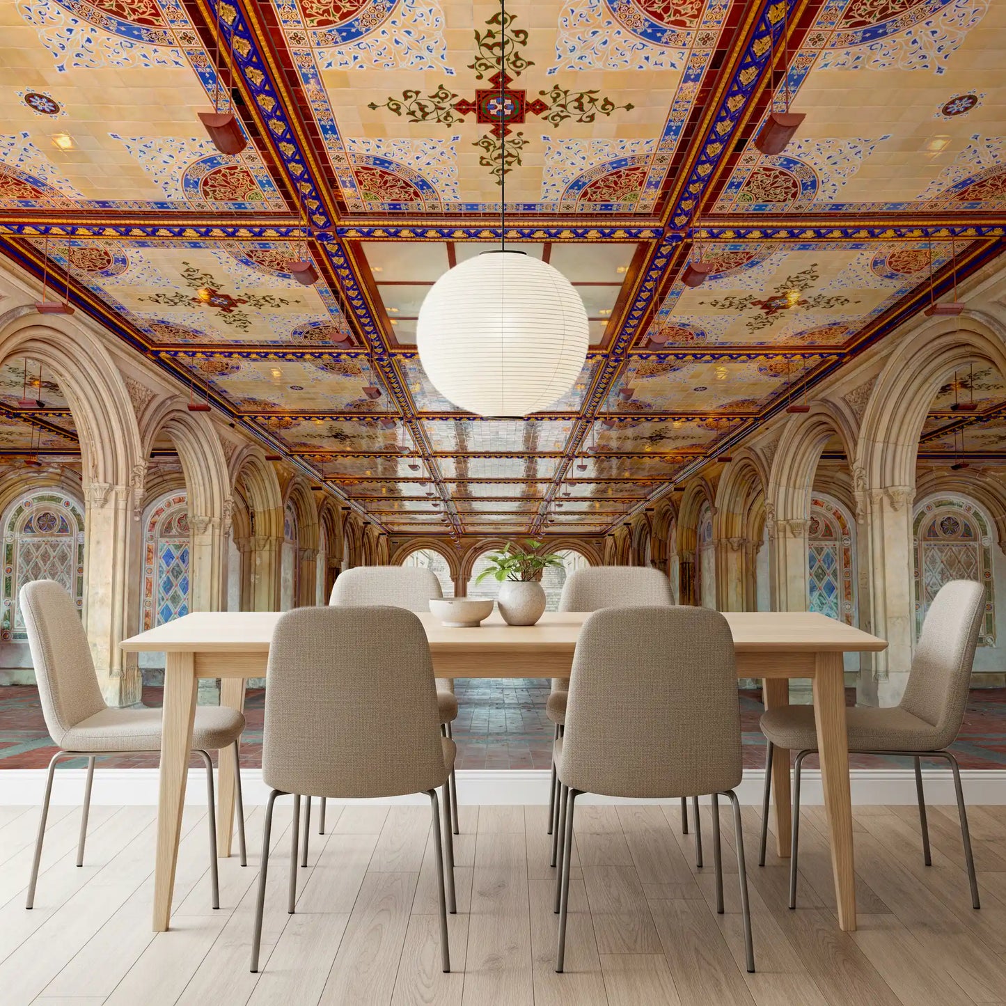 Minton Tile Architectural Archway Wall Mural