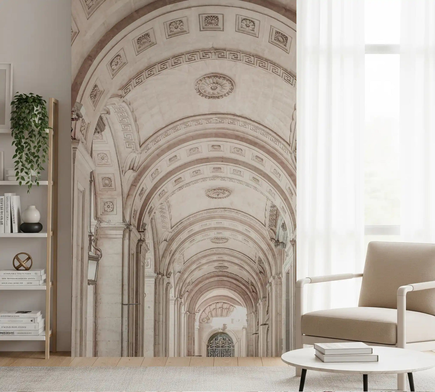 Neoclassical Stone Archway Wall Mural