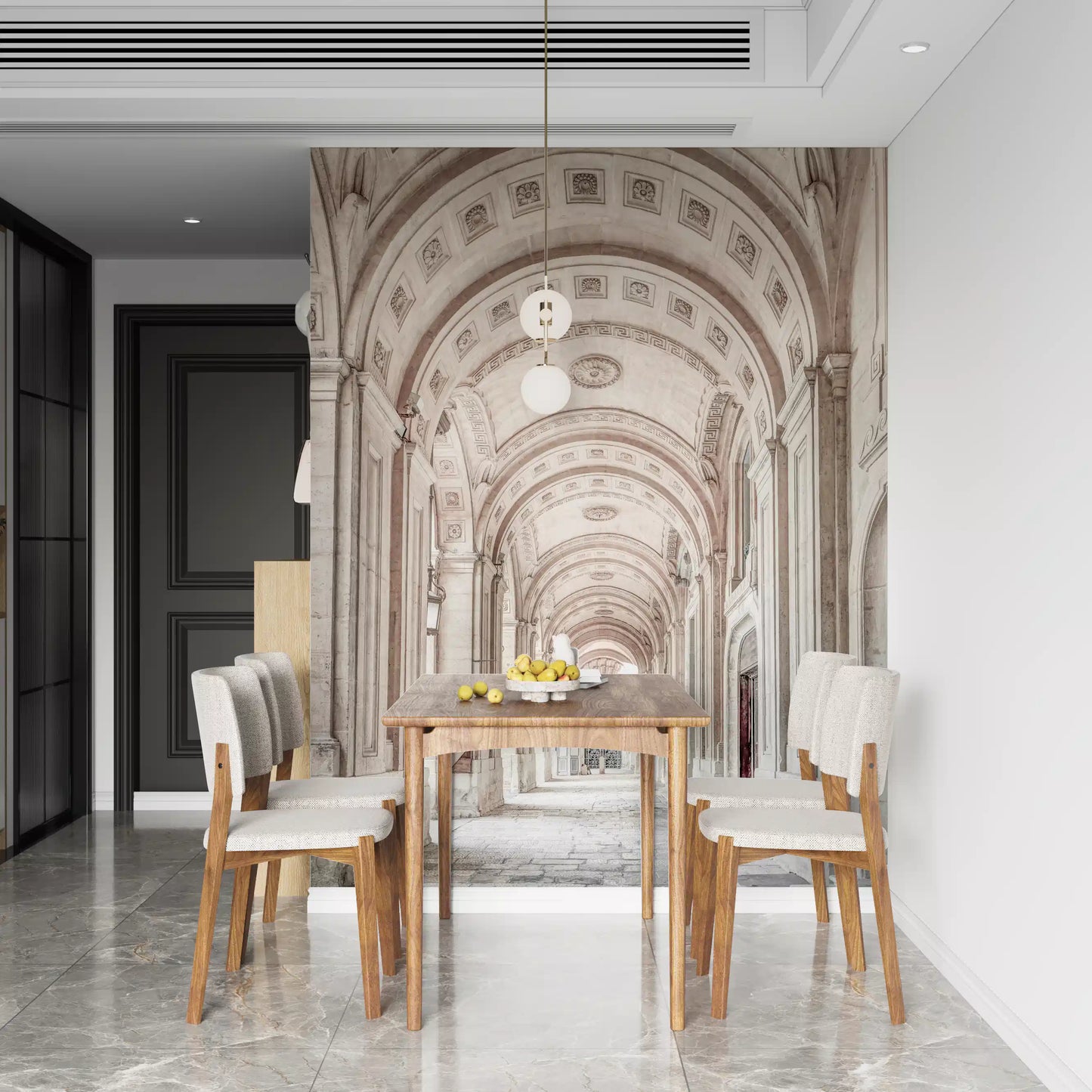 Neoclassical Stone Archway Wall Mural