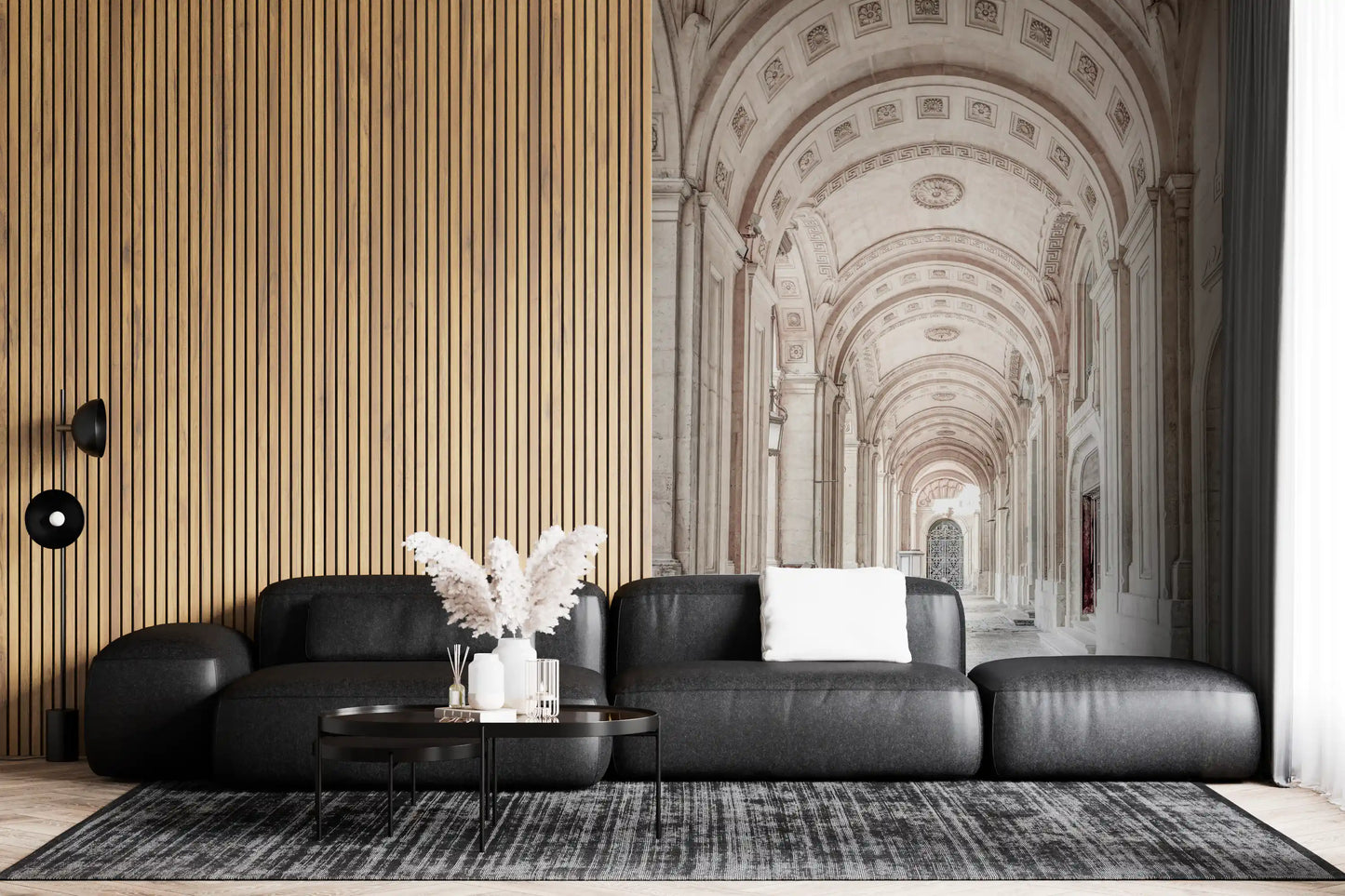 Neoclassical Stone Archway Wall Mural