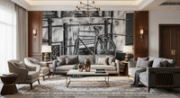 Urban Bicycle Alley Scene Wall Mural