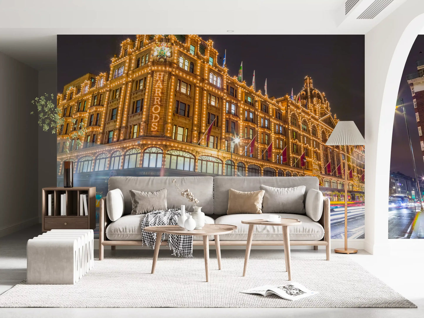 London Landmark Evening Illumination Wall Mural