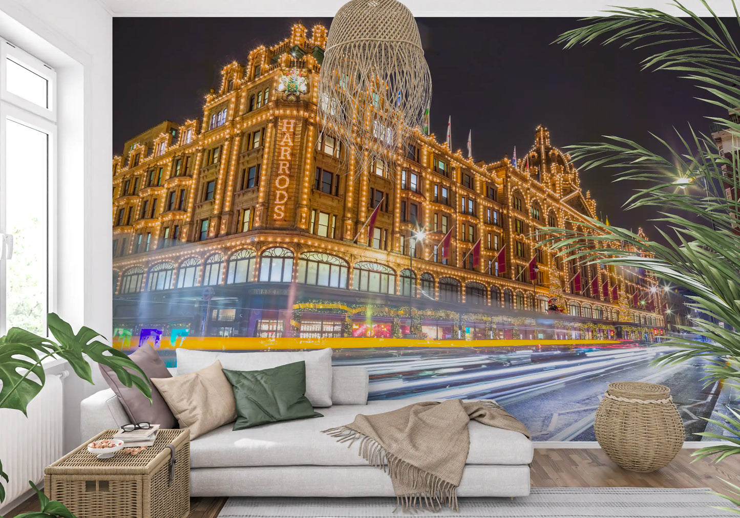 London Landmark Evening Illumination Wall Mural
