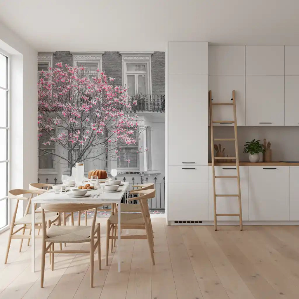 Spring Magnolia Urban Bloom Wall Mural