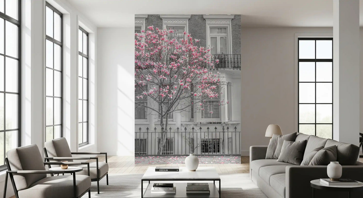 Spring Magnolia Urban Bloom Wall Mural