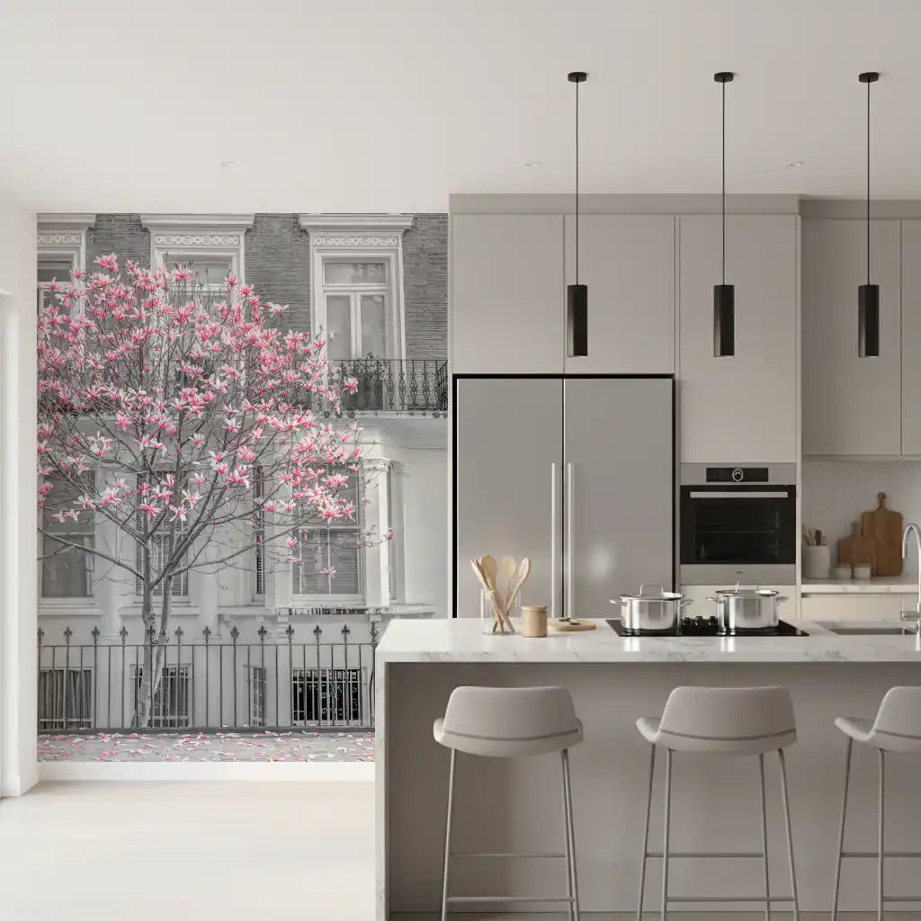 Spring Magnolia Urban Bloom Wall Mural