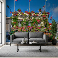 London Floral Pub Exterior Wall Mural