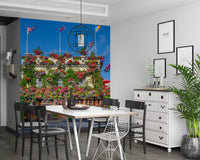 London Floral Pub Exterior Wall Mural