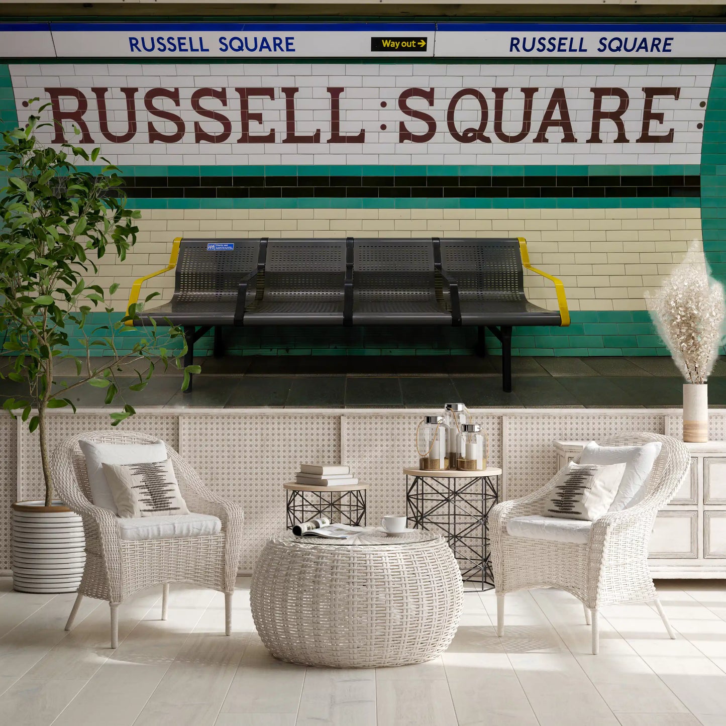 London Underground Heritage Subway Station Sign Wall Mural