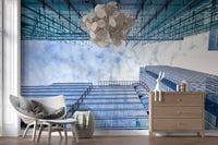 Glass Skyscraper Perspective Wall Mural