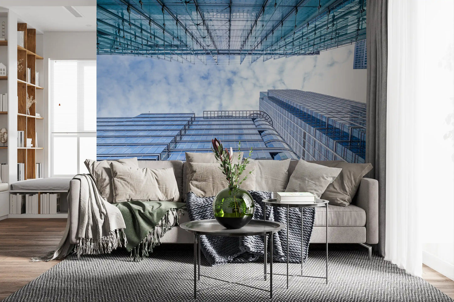 Glass Skyscraper Perspective Wall Mural