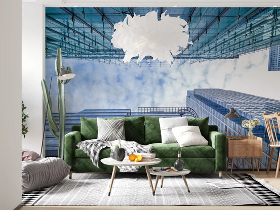 Glass Skyscraper Perspective Wall Mural